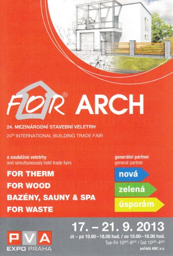 Pozvánka na FOR ARCH 2013