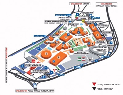 Mapa brněnského výstaviště