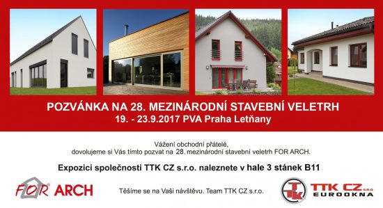 pozvánka na veletrh TTK for arch 2017