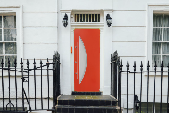 oranžové vchodové dveře TTK